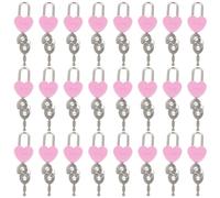 JOINPAYA Candado Mini con Forma de Corazón para Diario y Caja de Joyas, 24 Piezas, Aleación y Plástico, Antióxido, Incluye Llaves, Estilo Vintage