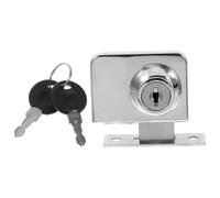 JOINPAYA Cerradura de Seguridad para Puertas Corredizas de Vidrio Aleación de Zinc y Almohadillas de Montaje para Vitrinas de Oficina y Puertas Planas de 5-8mm