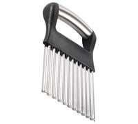 JOINPAYA Cortador Negro Papas de Fritas de Acero Ondulado Inoxidable