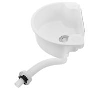 JOINPAYA Lavabo de Pared para Baño Mini de Plástico Blanco, Instalación sin Taladro, Diseño Compacto para Esquina, para Autocaravana y Fregadero de Jardín