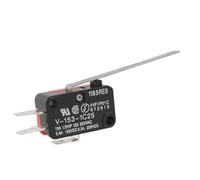 JOINPAYA Microinterruptor de Palanca Larga Spdt V-153-1c25 Acción Momentánea, 15a 250v, Material Plástico y Metálico para Control Industrial