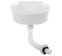 JOINPAYA Mini Fregadero Instalación sin Perforación sin Taladro, Lavabo Pequeño de Pared de Plástico Blanco Ahorro de Espacio, para Apartamentos y Dormitorios