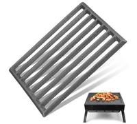 Joinpaya Parrilla de Hierro Fundido para Barbacoa, Rejilla Rectangular Resistente al Calor para Estufa de Leña, Repuesto de Rejilla Gruesa para Chimenea y Horno, 21.5x16 cm, Gris Oscuro