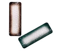 JOINPAYA Platos de Sushi Estilo Japonés de Cerámica 10 Pulgadas, Set de 2 Piezas (1 Verde Oscuro 1 Marrón), Bandejas para Servir Comida y Aperitivos en Restaurantes y Hogar