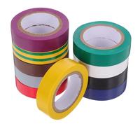 jojofuny 10 Rollos Cinta Aislante de Pvc para Electricista Alta Temperatura y Protección Múltiple, Cinta de Cableado Profesional para Envolver Cables en Proyectos Eléctricos