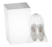 jojofuny 100 Bolsas De Almacenamiento Cordón Tela No Tejida Blanca, 32x38 Cm, Reutilizables para Zapatos, Ropa y Viajes, Organizadores Multiusos Resistentes y Compactos para Guardar Ropa y Calzado