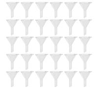jojofuny 100 Embudos Pequeños de Plástico Transparente para Transferencia de Perfumes y Aceites Esenciales, Ligeros y Anti-derrames para Cuidado del Ñiño y Llenado de Cosméticos
