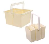 jojofuny 2 Piezas Balde Combinado para Lavado De Bolígrafos Cubeta De Lavado De Cepillos Cubo Limpiador De Cepillos Cubo De Agua del Artista Cepillo De Artista Triple Lavadora El Plastico