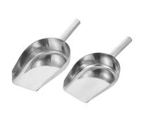 jojofuny 2 Piezas Pala para Alimentos Secos de Acero Inoxidable Portátil Fina Elaboración para Cocina y Uso Casero, Adecuado para Granos y Cubitos de Hielo