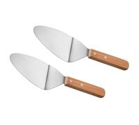 jojofuny 2piezas Pala para Pizza de Inoxidable con Mango Ergonómico Antideslizante para Hornear y Servir Fiestas y Restaurantes