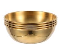 jojofuny 4 Cuencos de Acero Inoxidable Dorados para Salsas y Condimentos Diseño de Gran Capacidad, Fáciles de Limpiar y Resistentes para Cenas Informales o Restaurantes
