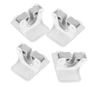 jojofuny 4 Piezas Colgador de Escobas y Fregonas sin Perforaciones, Organizador de Pared Abs Blanco Diseño Moderno para Cocina y Sótano
