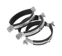 jojofuny Abrazaderas de Reparación Metálicas de Acero al Carbono para Tubos de 90mm, Soporte Pesado para Montaje en Techo, Paquete de 3 Piezas Resistentes y Duraderas