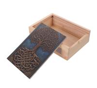 jojofuny Caja Vacía de Madera con Rascador y Tapa Deslizante