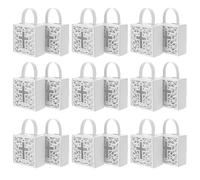 jojofuny Cajas de Obsequio con Cruz Hueca 25 Piezas, Bolsas de Papel con Asas para Regalos Religiosos, Comuniones, Bautizos y Bodas Cristianas, Decoración para Fiestas Religiosas