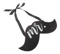 jojofuny Cartel Decorativo de Madera para Puerta Exterior, Decoración Colgante para Fiestas y Bodas, Diseño Bigotes y Labios, Accesorio para Fotos, Decoración para Porche y Terraza, 1