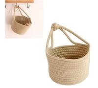 jojofuny Cesta Colgante para Habitación Infantil Color Organizador Redondo Resistente Color de Cuerda de Algodón Cesta Decorativa para Juguetes y Material de Lectura