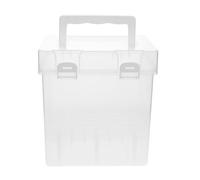 jojofuny Estuche Transparente para Rotuladores con 48 Compartimentos, Caja de Plástico Portátil para Almacenamiento Organizado, Organizador de Marcadores para Dibujo y Manualidades,
