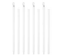 jojofuny Juego de 4 Varitas Ciegas de Plástico Blanco de 60cm con Gancho para Persianas de Interior, Mecanismo Suave y Adaptación Versátil para Reemplazo Fácil