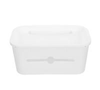 jojofuny Organizador de Pañales Colgante con Tapa, Cesta de Almacenamiento para Cuna y Parque, Blanco, 26x16,8x12,5cm, para Pañales, Toallitas y Juguetes, Junto Cama, para Ñiño