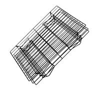 jojofuny Parrilla de Barbacoa de 3 Capas, Estante para Barbacoa de Camping, Acero al Carbono, Negro, Plegable y Portátil, para Carne y Ternera, Patio y Exterior