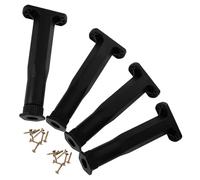 jojofuny Patas Ajustables para Muebles de Plástico 20-38 CM Juego de 4 con 24 Tornillos Elevadores para Cama Sofá Armario y Tocador Soportes Niveladores para Pisos Irregulares