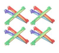 jojofuny Regla Escolar de Dinosaurio de Madera 14 Cm, Set de 20 Piezas Diseño de Dibujos Animados Multicolor, Herramienta de Medición Portátil Aula y Manualidades Color Color Aleatorio