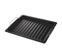 jojofuny Sartén Antiadherente para Asar, Bandeja para Asar de Acero al Carbono Negro, Superficie Lisa, Conducción Térmica Superior, para Picnic al Aire Libre y Barbacoa