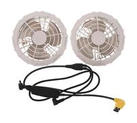 jojofuny Ventilador Portátil USB Motor sin Escobillas para Ropa de Aire Acondicionado, Adecuado para Fiesta Verano y Deportes al Aire Libre, Material Plástico Blanco