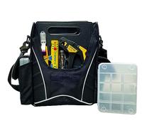 Jokari Azubitasche 490031 - Bolsa de herramientas (relleno con desenredador, pelacables, comprobador de fases y cuchillo para cables, bolsa de alta calidad)