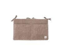 Jollein Bolsa de almacenaje para Cuna - Diseño Acanalado - Milky Coffee - Organizador para la habitación del bebé - Organizador de Juguetes con Compartimentos - 49x30 cm - Accesorio para Cuna