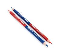 JOLLY Lápices de sílabas, caja plegable, 12 lápices de colores rojo y azul para separar sílabas, dos minas de color en un bolígrafo, para principiantes, preescolar, escuela, concentración
