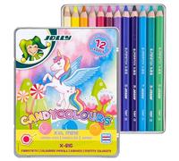 JOLLY X-BIG Candy Colours, 12 colores extra gruesos e irrompibles, 6,4 mm, solo en juego, para principiantes
