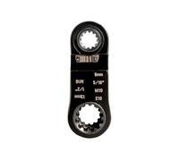 Jonard Tools PRW-813 - Llave de trinquete de bolsillo, herramienta manual de 8-13 mm con múltiples enchufes para tuercas métricas, imperiales, de estrella y cuadradas, compacta para espacios reducidos