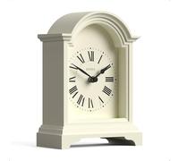 JONES CLOCKS® Bistro Reloj de repisa | Diseño de Reloj de Coche de pequeño Arco clásico en la Parte Superior | Crema pálida | Estilo clásico contemporáneo para repisa y mesilla