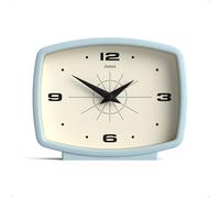 JONES CLOCKS® Film Reloj de Escritorio | Diseño Rectangular Retro | Azul pálido | Diseño Retro, Que combina el Estilo de Mediados de Siglo con un Acabado Moderno