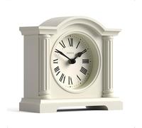 JONES CLOCKS® Kensington Reloj de repisa | Pequeño Reloj clásico de Arco Superior | Crema pálida | Estiloso y contemporáneo | Ideal para Escritorio, repisa de Chimenea, estantería o mesilla