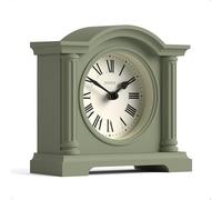JONES CLOCKS® Kensington Reloj de repisa | Pequeño Reloj clásico de Arco Superior | Verde Salvia | Estiloso y contemporáneo | Ideal para Escritorio, repisa de Chimenea, estantería o mesilla