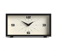 JONES CLOCKS® Odeon Reloj de Escritorio | Diseño Rectangular Moderno | Negro | Estilo Retro y Estiloso para estantería, Mesa, repisa o mesilla