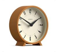 JONES CLOCKS® Venus Reloj de Escritorio | Diseño Moderno de Redondo | Amarillo Mostaza | Estilo Retro y Estiloso para estantería, Mesa, repisa o mesilla
