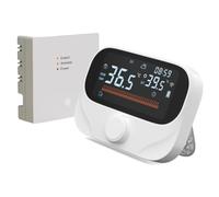 Jooehyer Termostato Inalámbrico Tuya WiFi para Hogar Inteligente, Batería, Calentador de Agua A Gas, Controlador de Temperatura Digital, Color Negro