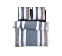 JOOP Juego de cama de satén Cornflower Stripes 2 x 70x90cm / 200x200cm Deep Coal gris