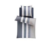 JOOP Juego de cama de satén Cornflower Stripes 70x90cm / 140x220cm Deep Coal gris