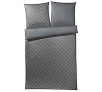 Joop - Juego de cama (satén mako, 135 x 200 cm y 80 x 80 cm), color gris