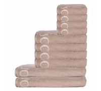 JOOP! Juego de toallas, 10 piezas - Classic, 2x toalla de ducha, 4x toalla, 4x toalla de invitados Classic Beige Set