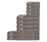 JOOP! Juego de toallas, 10 piezas - Classic, 2x toalla de ducha, 4x toalla, 4x toalla de invitados Classic Brown Set