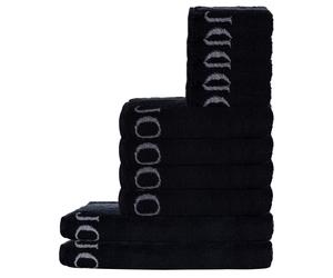 JOOP! Juego de toallas, 10 piezas - Classic, 2x toalla de ducha, 4x toalla, 4x toalla de invitados Classic Black Set