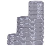 JOOP! Juego de toallas, 10 piezas - Cornflower, 2x toalla de ducha, 4x toalla, 4x toalla de invitados Gray Set