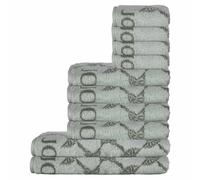 JOOP! Juego de toallas, 10 piezas - Cornflower, 2x toalla de ducha, 4x toalla, 4x toalla de invitados Green Set