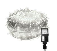 Jopassy, 100 metros, 500 luces, cadena de luces LED, luz blanca fría, 8 modos de iluminación, ideal para fiestas, jardín, interior, exterior, decoración, iluminación navideña